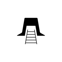 Gold mine concept line icon. Simple element illustration. Gold mine concept outline symbol design.