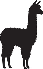 Fototapeta premium Alpaca Silhouettes EPS Vector Alpaca Clipart Alpaca Collection