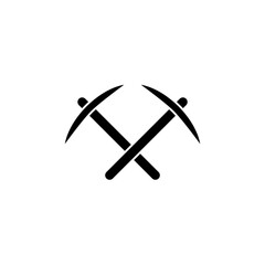 pickaxe mining concept line icon. Simple element illustration. pickaxe mining concept outline symbol design.