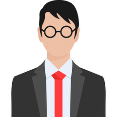 Businessman wearing glasses