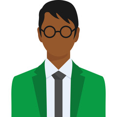 Businessman wearing glasses