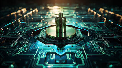 Cyber Security Data Centr. Protection Business Technology Privacy concept. 