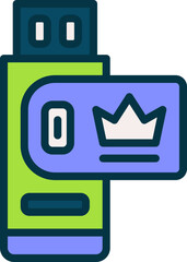 flash disk filled color icon. vector icon for your website, mobile, presentation, and logo design.