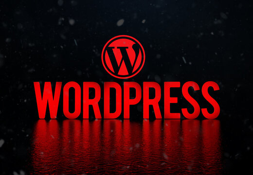 Wordpress, An open source web software - Wordpress social media background.