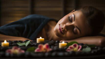 Obraz na płótnie Canvas Body massage in spa background