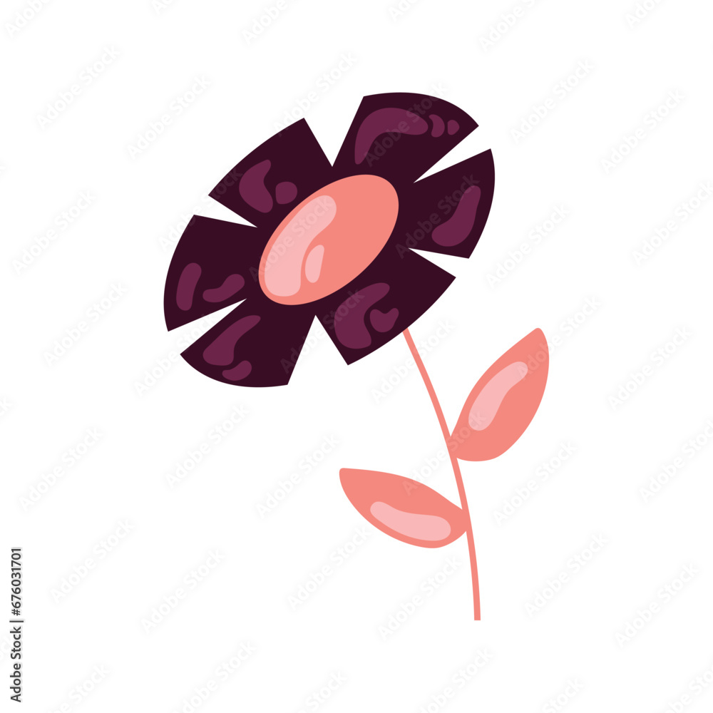 Poster Isolated colored flower icon Spring time Vector