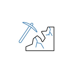 mining concept line icon. Simple element illustration. mining concept outline symbol design.