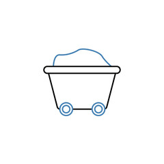 Wagon concept line icon. Simple element illustration. Wagon concept outline symbol design.