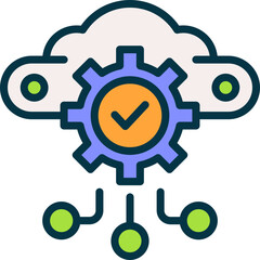 cloud configure filled color icon. vector icon for your website, mobile, presentation, and logo design.