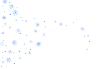 Fototapeta premium Christmas background. Blue delicate snowflakes on a white background. New Year's holiday design
