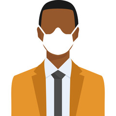 Businessman wearing medical masks protecting themselves from the virus