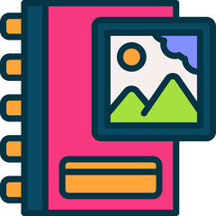 photobook filled color icon. vector icon for your website, mobile, presentation, and logo design.