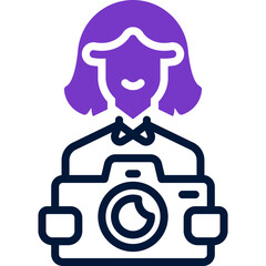 photographer dual tone icon. vector icon for your website, mobile, presentation, and logo design.
