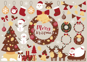 クリスマスのイラスト素材セット