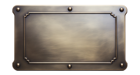 Metal plate with a rusted surface, cut out