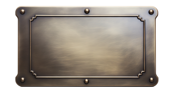 Metal plate with a rusted surface, cut out