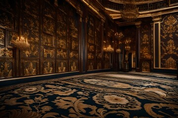 Capture the essence of mesmerizing opulence in a photograph that transforms a classic damask...