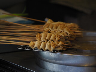 Korean winter delicacy, warm oden skewers
