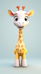 3d rendering of a cartoon giraffe