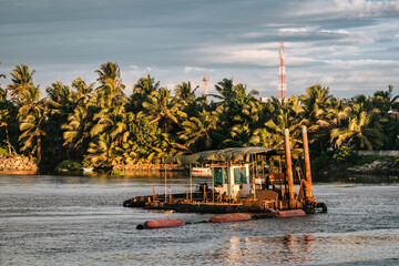 Panadura Sri Lanka Plaża Port 3 - Zachód Słońca 
