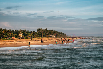 Panadura Sri Lanka Plaża Port 2 - Zachód Słońca 