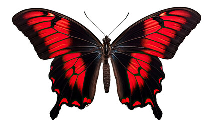 Papilio maackii. Alpine red swallowtail. Colorful exotic swallowtail butterfly