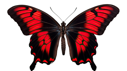 Papilio maackii. Alpine red swallowtail. Colorful exotic swallowtail butterfly