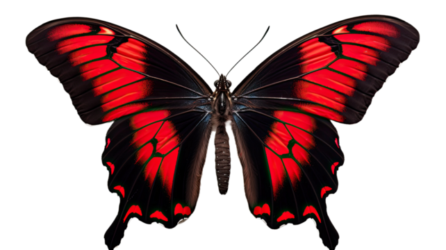 Papilio maackii. Alpine red swallowtail. Colorful exotic swallowtail butterfly