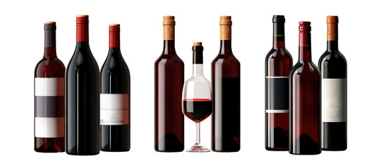 Red Wine Bottle Designs with Blank Labels Elevate Your Wine Branding with These Eye-Catching Designs