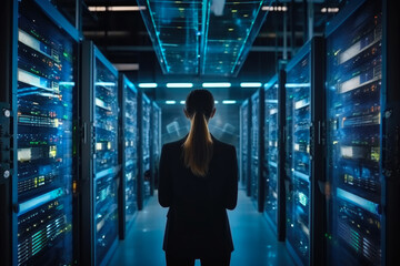 Digital Domain Director: Woman Navigating Server Arrays