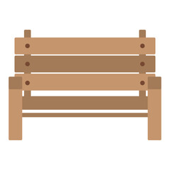 Isolated wooden park bench icon Vector