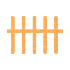 Isolated wooden fence icon Vector