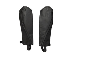 Professional leather Half Chaps ready to wear chaps with the Boots. Riding shoes.