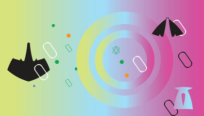 Fototapeta premium Abstract Geometric Shapes Background for Web Design ,Print, Presentation, banner , Flyer, magazine. design