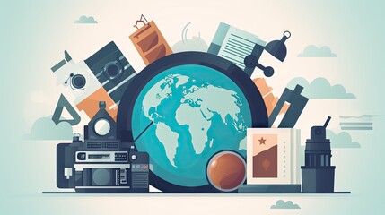 illustration of a World Press Freedom Day