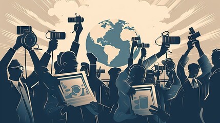 illustration of a World Press Freedom Day