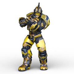 戦闘ロボット　3DCG レンダリング