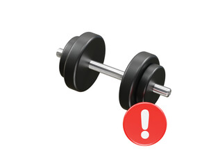 Dumbbell icon illustration 3d rendering element