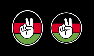 Obraz premium Soccer football game sport championship fan sticker to Malawi, Kenya.