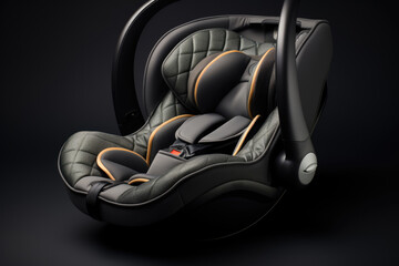 Fototapeta na wymiar Child car seat for safe transportation of babies