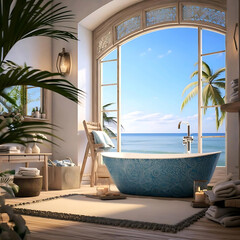 Fototapeta na wymiar relax mediterranean bath