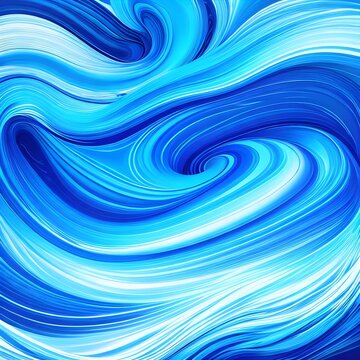 Abstract wavy background in blue tones. Winter cold concept. Bright blurry illustration. The image was created using generative AI.
