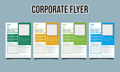 flyer template design with modern and minimalist style use for business brochures and infographic