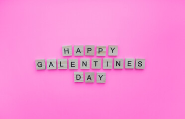 February 13, Girlfriends' Day, Women's Friendship Day, Galentine's Day, minimalistic banner with...