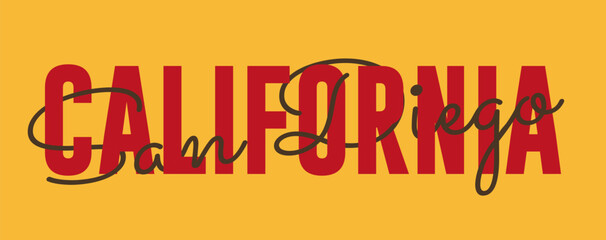 T-shirt stamp graphic, Sport wear typography emblem San Diego, California vintage tee print, athletic apparel design shirt graphic print