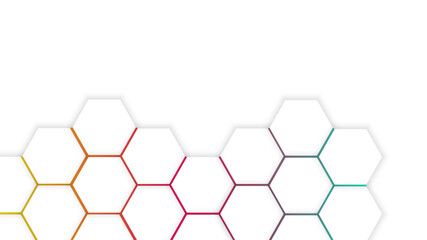 Abstract White Hexagonal Background. Luxury White Pattern white gradient background stroke. Vector Illustration. 3D Futuristic abstract honeycomb mosaic white background. geometric mesh cell texture.