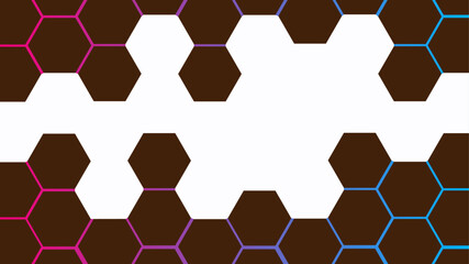 Abstract luxurious hexagonal background. Seamless honeycomb pattern background with gradient stroke. 3D Futuristic abstract honeycomb mosaic background. Geometric mesh cell texture.