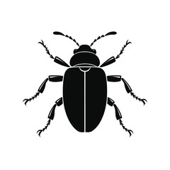Black silhouette of a Beetle vector illustration