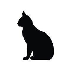 Black silhouette of a Cat vector illustration