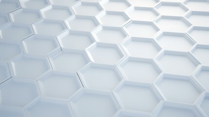 Futuristic white hexagon background